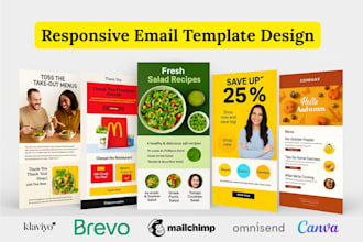design responsive mailchimp email newsletter template within 6 hours