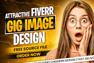 design attractive fiverr gig image thumbnail, gig covers and gig picture