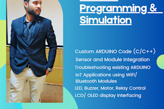 do arduino programming, circuit design and simulation