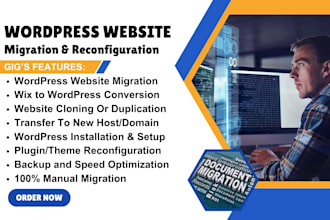do wordpress migration wix to wordpress clone website transfer website migration