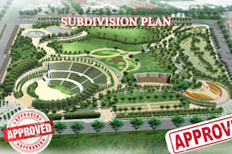 draw and stamp plot plan site plan lot subdivision land survey for city permit