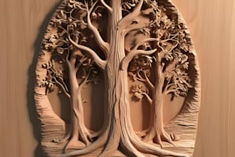 high detailed 3d bas relief model for cnc engrave wood carving 3d printing