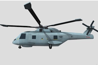 do 3d aircraft model, 3d helicopter for flight simulator, uav, vtol, fpv, drone