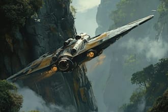 make best sci fi art spaceship or any vehicle design for you