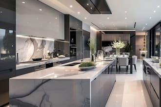 do 3d office design, restaurant, bathroom, apartment, kitchen, bedroom interior
