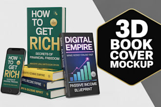 design a professional KDP book cover and 3d mockup for you