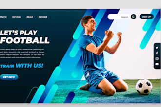 build football academy website, sport website, soccer academy website football