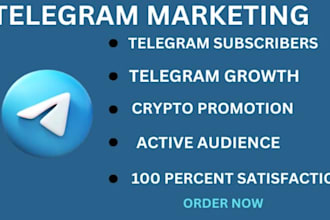 grow crypto telegram promotion, crypto telegram marketing, telegram subscribers