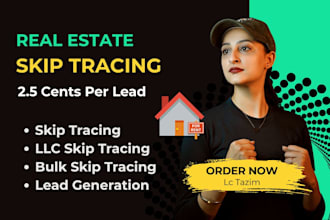do skip tracing for real estate, bulk skip tracing, and llcs