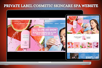 build private label cosmetic makeup website skincare spa beauty cosmetic website