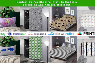 do eye catching custom pillows, cushion covers, bed sheets, blankets design