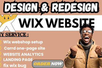 build a wix webshop, design carrd or duda store, and fix wix bugs