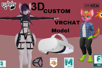 do vrchat avatar furry anime model vrchat character vtuber nsfw sfw avatar