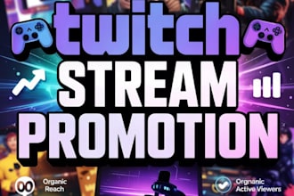 promote your twitch channel and boost real live viewers organically