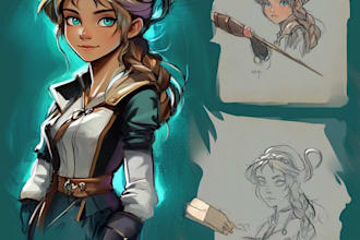 create any character design and concept art