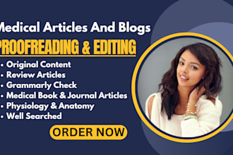 do proofread and edit your medical, health, or nursing journal article or book