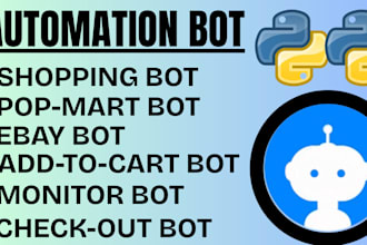 do popmart bot, shopping bot, ebay bot, automation bot, pokemon card bot, esty