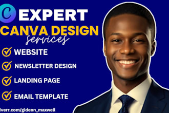 design canva website canva landing page canva portfolio website canva newsletter