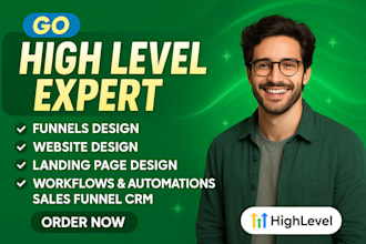 create gohighlevel workflow, automation, funnel, CRM and email marketing systems