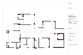 draft autocad 2d architectural floor plan drawing, elevation