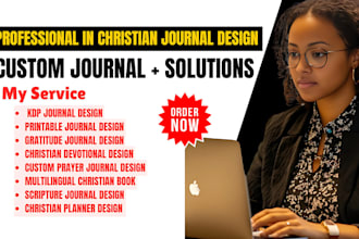 design a custom christian prayer journals and devotional books for amzon kdp