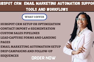 set up your hubspot CRM  email marketing automation support tools and workflows
