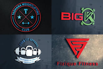 design minimalist fitness, gym, yoga, health, wellness logo for your business