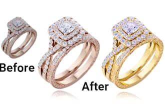 do high end jewelry photo retouching editing professionally