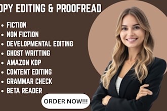 edit proofread fiction nonfiction novel light book developmental structural edit