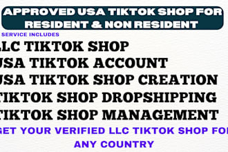 create USA tiktok shop for any country USA tiktok shop setup USA tiktok manage