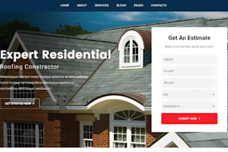 build a high quality construction business website, roofing, renovation, builder