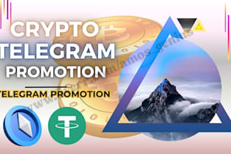 do organic crypto telegram promotion to gain real and active telegram subscriber