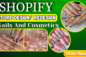 design redesign a beauty or nail shopify dropshipping store