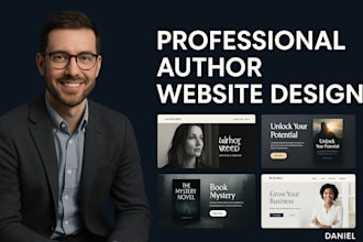 design author website book website redesign ebook landing page business website