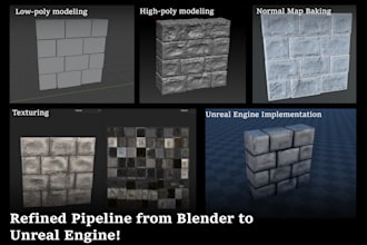 create a 3d game asset for your unreal or unity projects