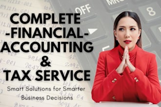 assist you with accounting, financial reports, and tax works