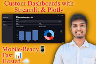 build dashboards with python streamlit and plotly