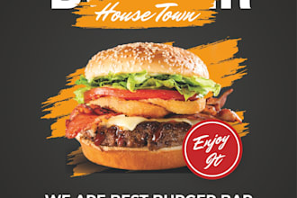 design eye catching flyers for party, food, events and real estate
