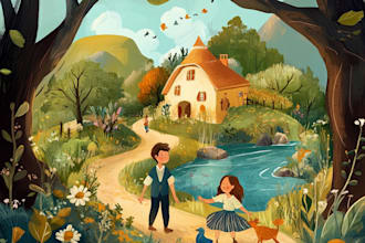 do children book illustrations, comic illustrations