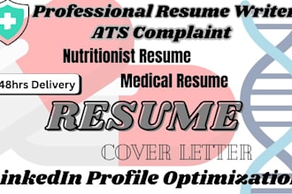 write federal resume, cv, cover letter and linkedin text