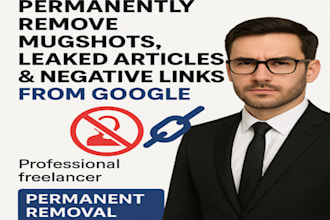 permanently remove mugshots, leakage articles, and negative links from google