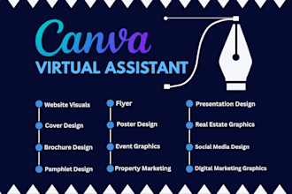 create custom and captivating canva designs as your expert virtual assistant