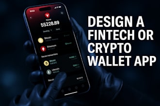 design a mobile wallet app crypto wallet app fintech blockchain exchange website