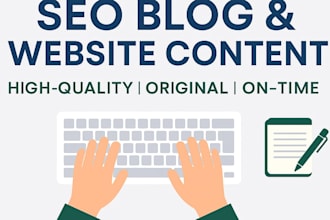 create engaging and SEO friendly blog post or websites content for any niche
