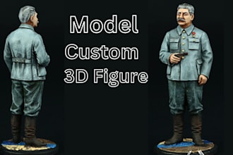 do 3d model, action figure, 3d character, 3d statue, 3d rendering, 3d printing