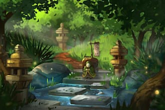 3d stylized environment level design 3d landscape 3d game environment 3d scene