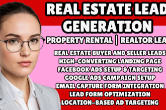 generate real estate lead property rental leads in US, canada, UK, or australia