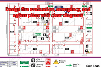 design fire evacuation, emergency, and egress plans with clear diagram
