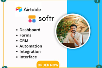 develop softr web app, portal from miro, google sheet, infograph, airtable