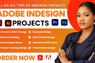 design catalog, magazine and any project with adobe indesign